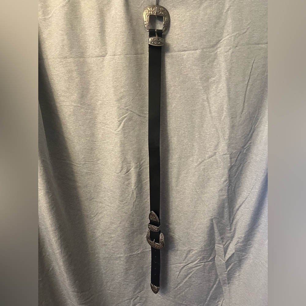 Black Western Buckle Belt